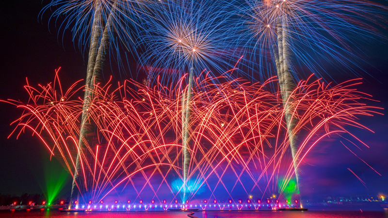 2016年10月江苏南京国庆烟花大会音乐焰火燃放