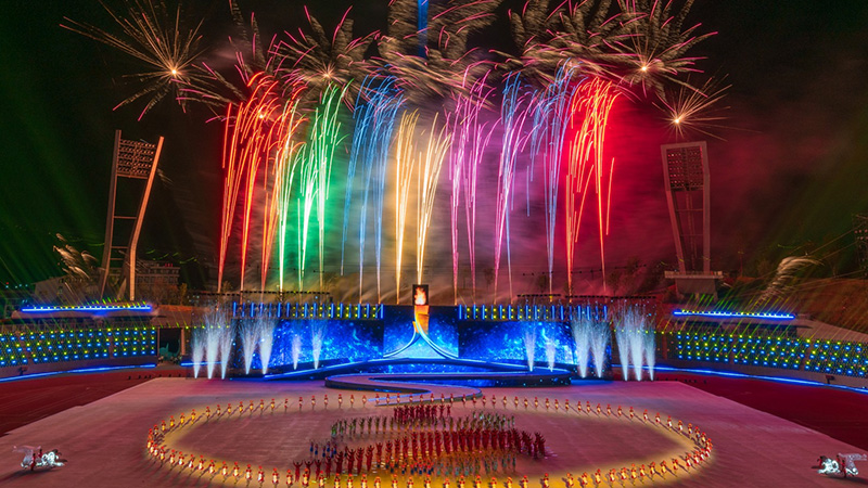 2024年9月重庆第七届运动会开幕式焰火燃放