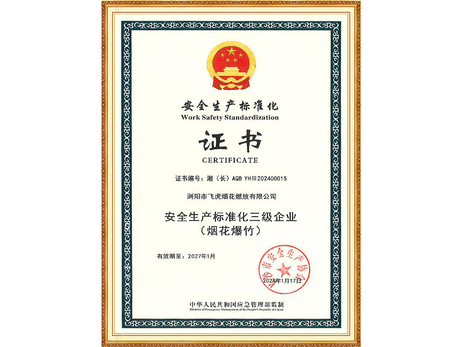 三级标准化证书【2027-01有效】