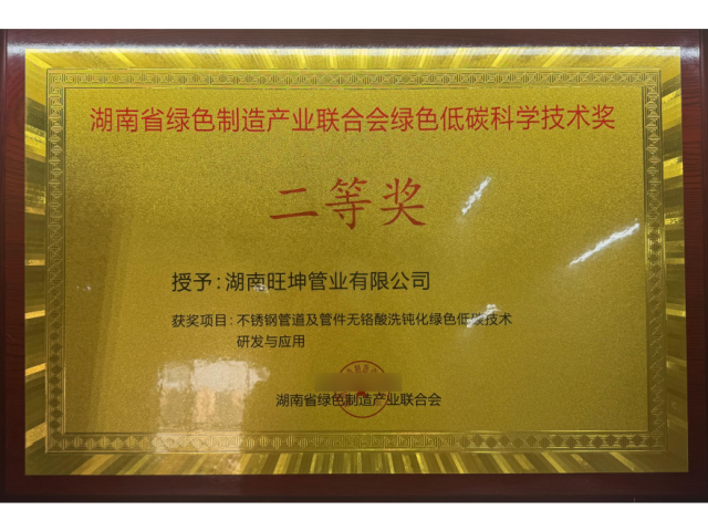 湖南省绿色制造产业联合会绿色低碳科学技术奖二等奖