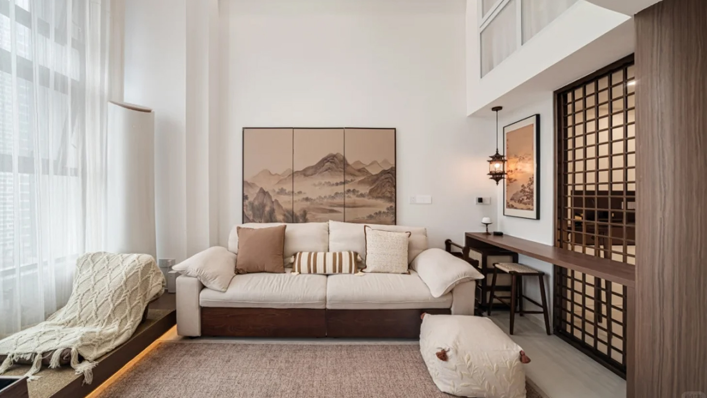 82㎡复式新中式装修｜把江南园林搬进家